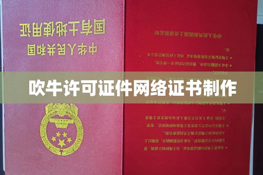 全国吹牛许可证件网络证书制作
